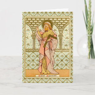 Tarjeta San Tomás el Apóstol (RLS 18) Saludo en blanco