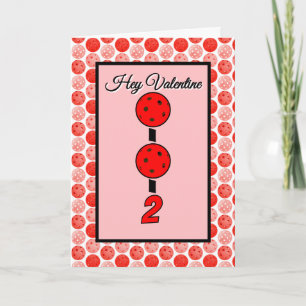 Tarjeta San Valentín 0-0-2 Me encanta jugar pickleball con