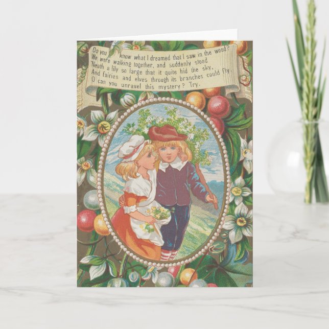 Tarjeta San Valentín Antiguo y Extravagante, Era Victorian (Anverso)