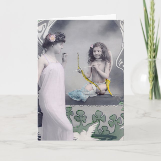 Tarjeta San Valentín Art Nouveau de 1904 (Anverso)