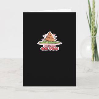 Tarjeta San Valentín Atascado En Ti Diseño De Amor De Anim