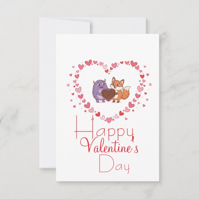 Tarjeta San Valentín con amigo  (Anverso)