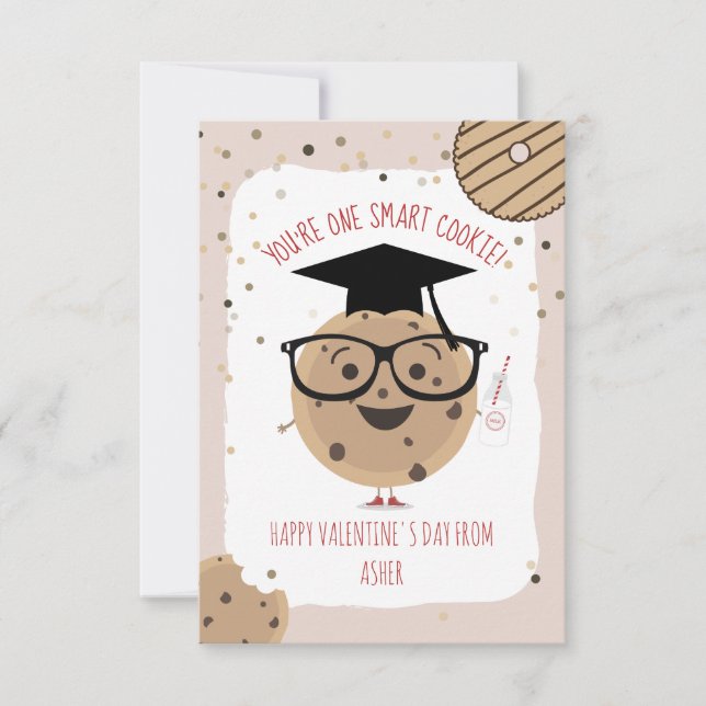 Tarjeta San Valentín de fotos de clase Smart Cookie (Anverso)