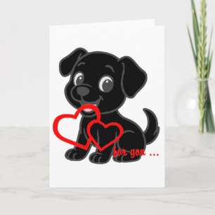 Tarjeta San Valentín de Labrador Retriever