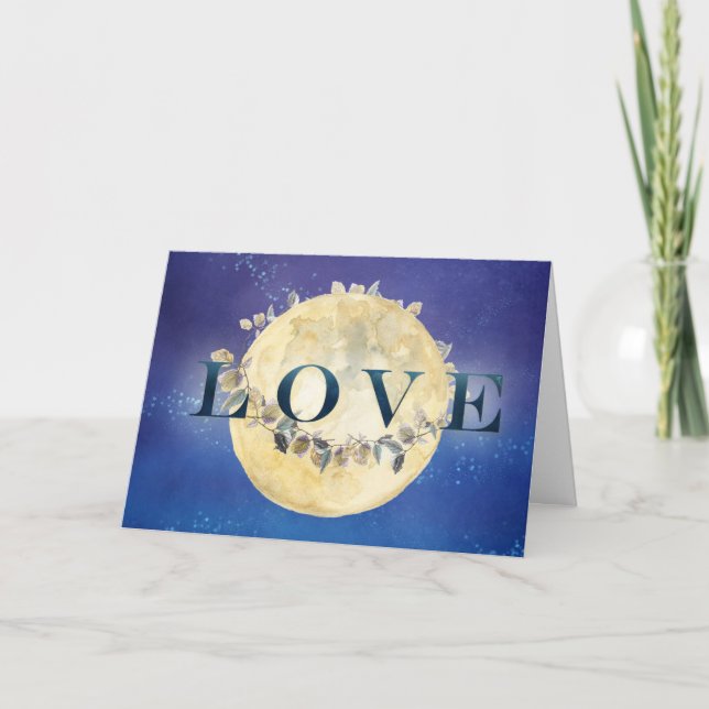 Tarjeta San Valentín de Noche estrellada embelesada (Anverso)