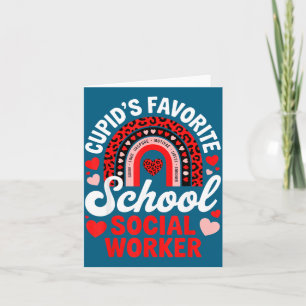 Tarjeta San Valentín del trabajador social escolar favorit