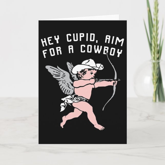 Tarjeta San Valentín Divertido Hey Cupido  (Anverso)