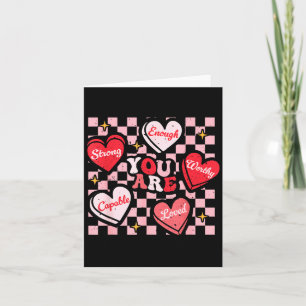 Tarjeta San Valentín Eres Amado Digno de Amor Corazón de C
