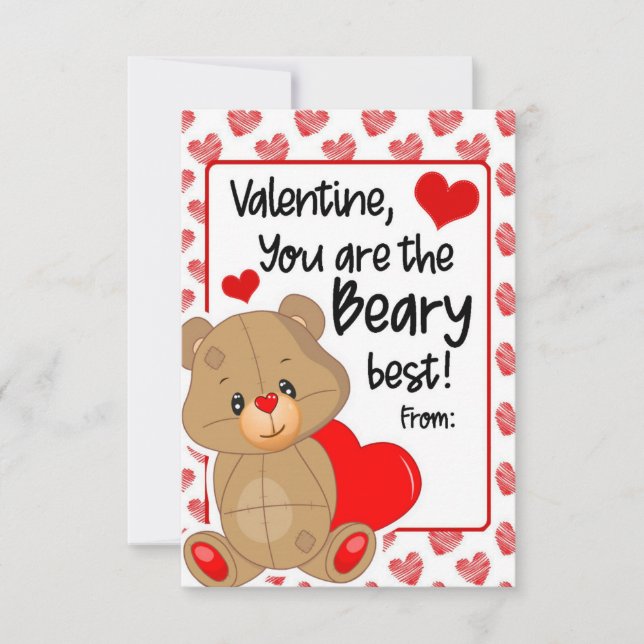 Tarjeta San Valentín, eres el mejor dulce más aburrido (Anverso)