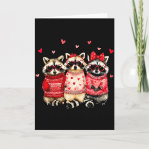 Tarjeta San Valentín Feral Y Encantador Amor De Mapache Co
