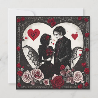 Tarjeta San Valentín gótico