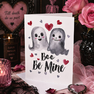 Tarjeta San Valentín Gótico de Fantasmas Espeluznantes y C