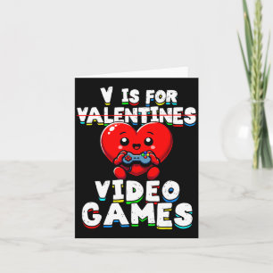 Tarjeta San Valentín para jugadores V para videojuegos chi