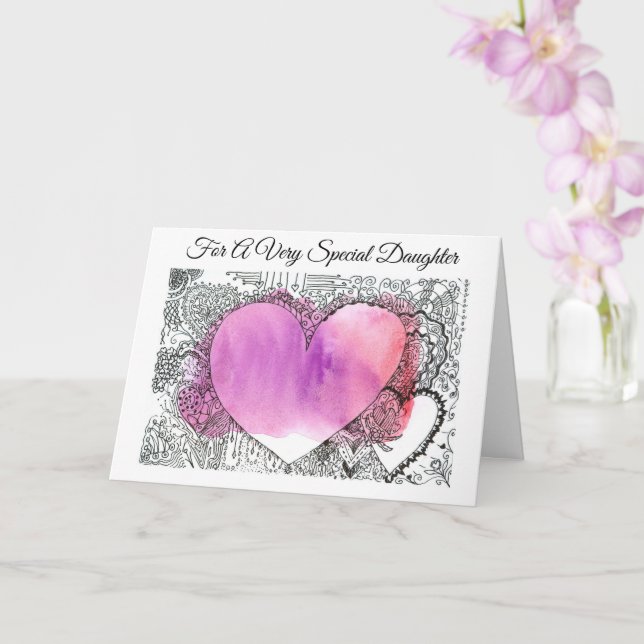 Tarjeta San Valentín Para Una Hija Muy Especial, (Orquídea)