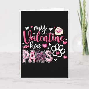 Tarjeta San Valentín Perro Mi San Valentín Tiene Patas Muj