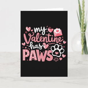 Tarjeta San Valentín Perro Mi San Valentín Tiene Patitas A