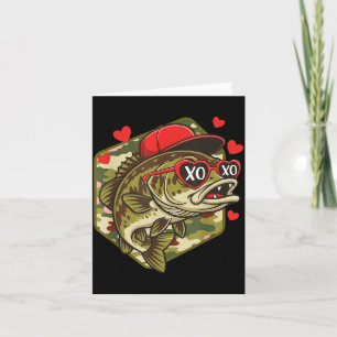 Tarjeta San Valentín Retro B Camuflaje De Pesca Pescador S
