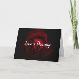 Tarjeta San Valentín rojo, negro y rosa