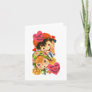Tarjeta San Valentín secreto de época