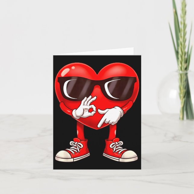 Tarjeta San Valentín Seis Siete 6 7 Meme Divertido Corazón (Anverso)