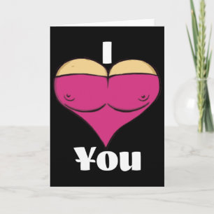 Tarjeta San Valentín te amo con mi gran corazón de pecho g