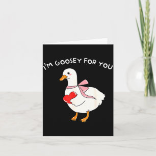 Tarjeta San Valentín Tonto Ganso Estoy Ansioso Por Ti Pato