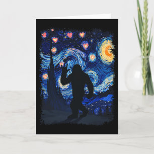 Tarjeta San Valentín Van Gogh Noche estrellada Bigfoot Sas
