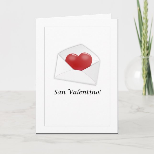 Tarjeta San Valentino - Feliz Día de San Valentín italiano (Anverso)