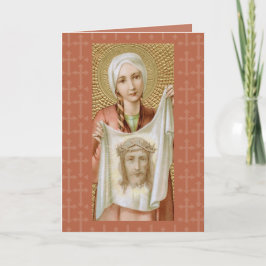Tarjeta San Verónica de Jerusalén (JM 60) Saludo en blanco