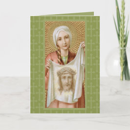 Tarjeta San Verónica de Jerusalén (JM 60) Saludo en blanco