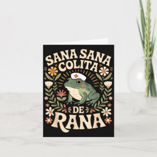 Tarjeta Sana sana colita de rana pediátrico rana latino