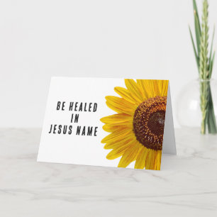 Tarjeta Sanado en el Nombre de Jesús Girasol Cristiano