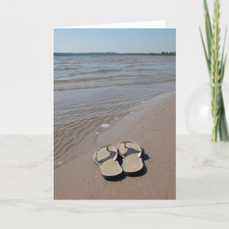Tarjeta Sandalias en la playa
