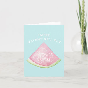 Tarjeta Sandía adorable Alguien Dulce San Valentín