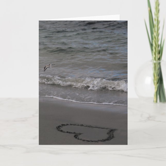 Tarjeta Sandpiper enamorado (Anverso)