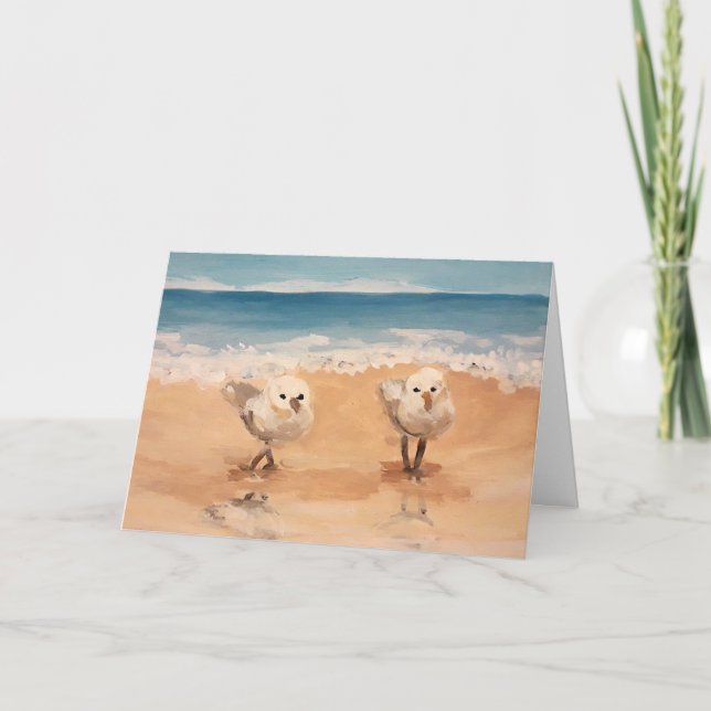 Tarjeta Sandpipers by the Sea Shore Card (Anverso)