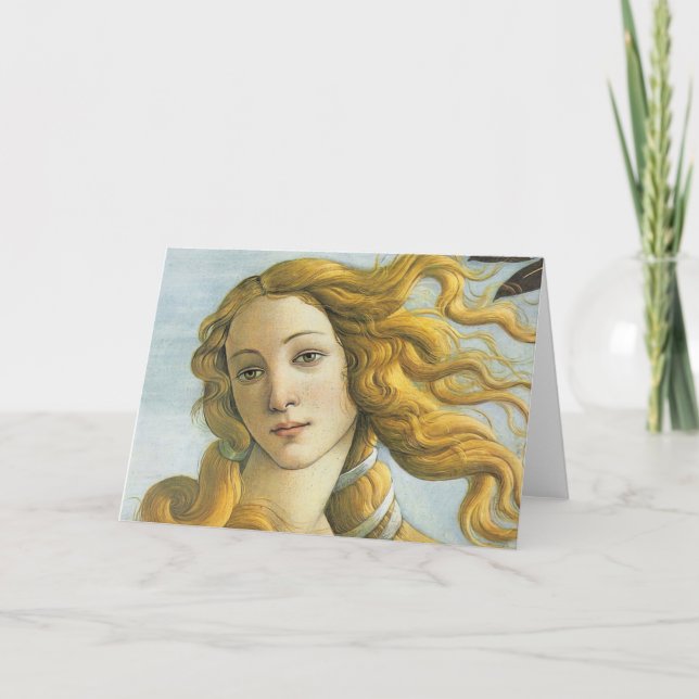 Tarjeta Sandro Botticelli - Venus (Detalle) (Anverso)