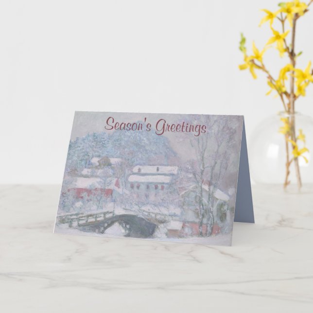 Tarjeta Sandvika, Noruega por Monet Holiday (flor amarilla)