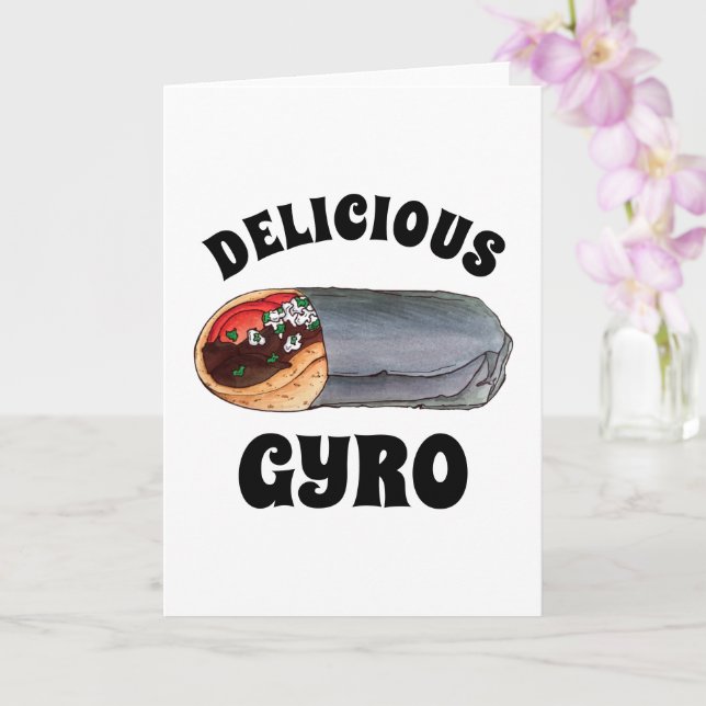 Tarjeta Sándwich de carne de Gyro Pita griego de comida me (Orquídea)
