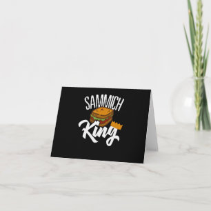 Tarjeta Sándwich de rey   amante de los alimentos   regalo