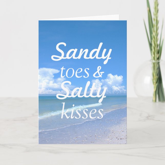 Tarjeta Sandy Toes Y Besos Salados (Anverso)