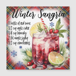 Tarjeta Sangria Magnética de invierno