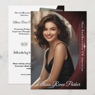 Tarjeta Sangria Shine Autograph para Pageantes