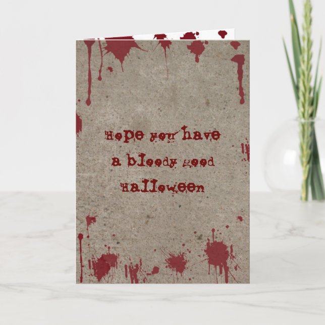 Tarjeta sangrienta de Halloween (Anverso)