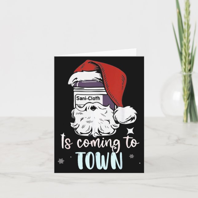 Tarjeta Sani-cloth viene a la ciudad Funny Enfermera Enfer (Anverso)