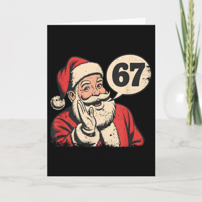 Tarjeta Santa 67 Navidad Seis Siete Meme (Anverso)
