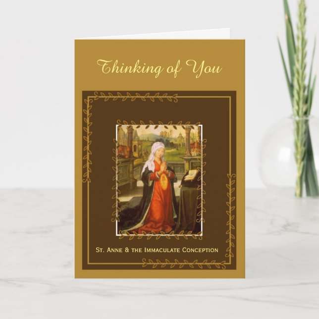Tarjeta Santa Ana e Inmaculada Concepción Mary (Anverso)