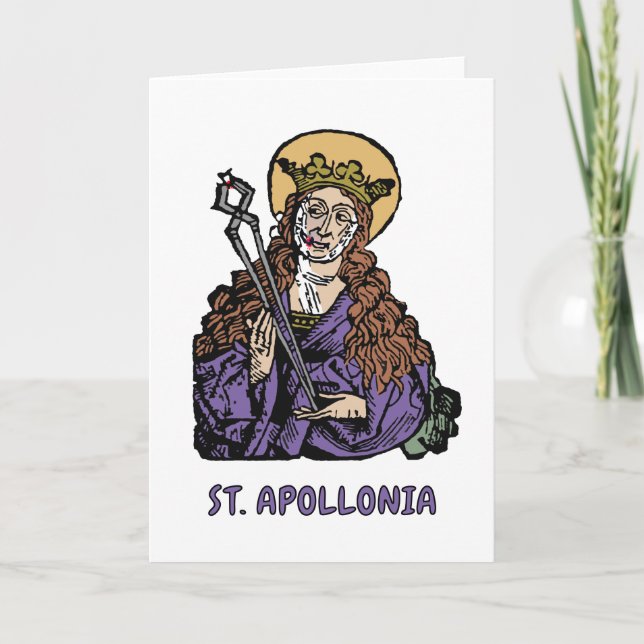 Tarjeta Santa Apolonia con diente extraído (Nuremberg) (Anverso)