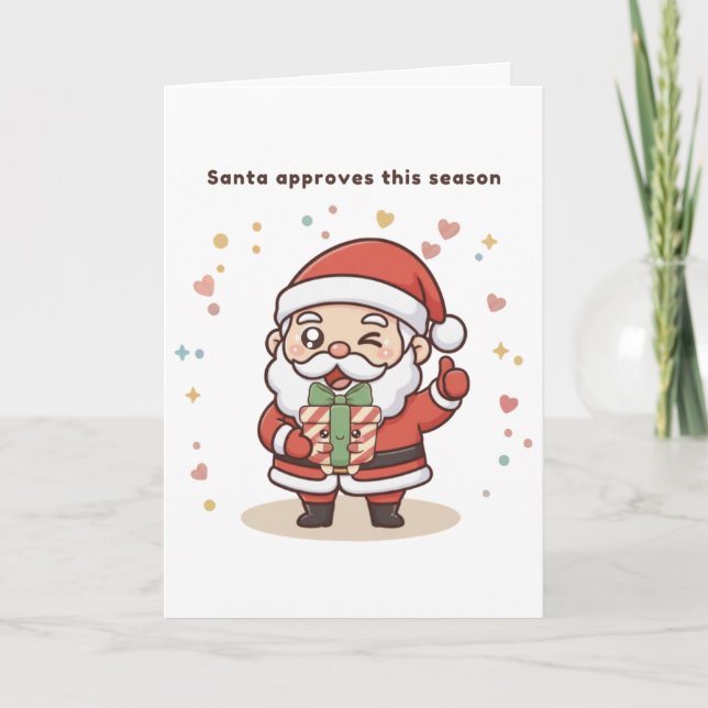 Tarjeta Santa Approves This Season – Cute Puchi Dōshi Sant (Anverso)