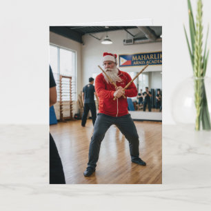 Tarjeta Santa Arnis Eskrima Navidad Filipina